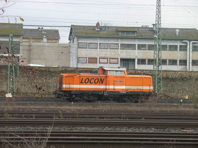 Eine Locon 210 alias BR 212/213 wurde am 08.12.2008 mit kurzem Aufenthalt auf dem BW Gieen gesichtet.