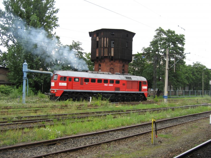 Eine M62-0689 macht Probefahrt am 18.07.2007 in Bydgoszcz.