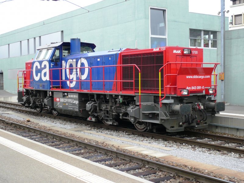 Eine MaK 1700 der SBB Cargo steht am 2.8.2007 im bahnhof Schaffhausen