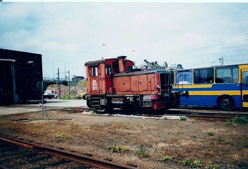 Eine Schwedische Kleindiesellok im Juli 1999 in Malm.