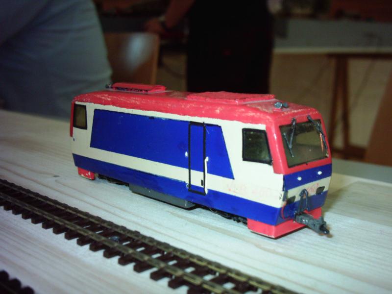 Eine selbstgebaute Lokomotive der  VLB - Vorarlberger Landesbahnen  , einer Bahngesellschaft welche die Erbauer, der MBC Rankweil, selber erfunden hat. Es handelt sich um eine Lokomotive der Schmalspurbreite HOe.
