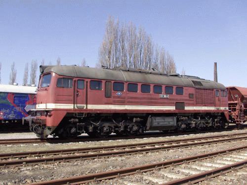 Eine Taigatrommel als Baureihe 120 der DR genummert beim Stafurter Lokschuppenfest.