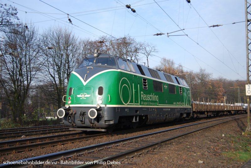 Eine V200 der Brohltal Eisenbahn GmbH am 1.12.2008