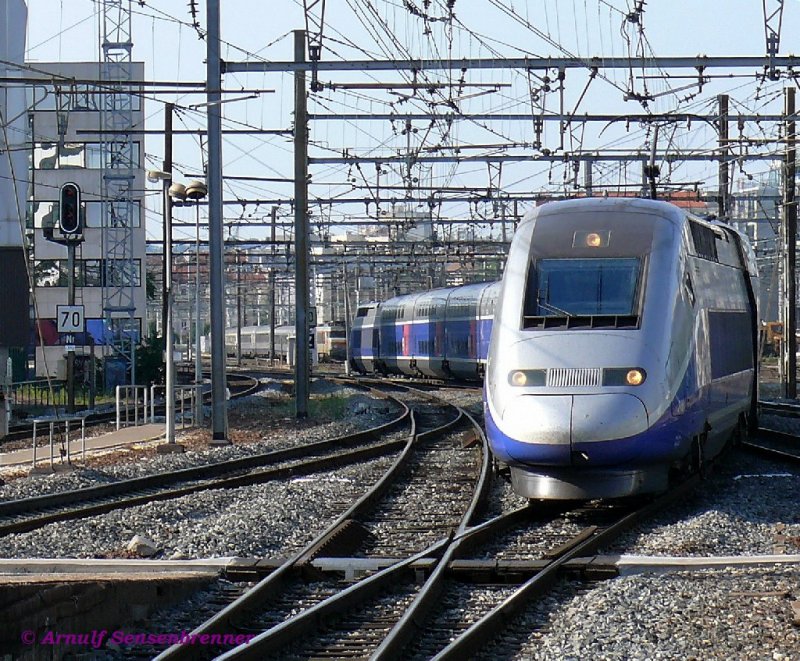 Einfahrt des TGV-Duplex248.
08.06.2007  Lyon-Part-Dieu