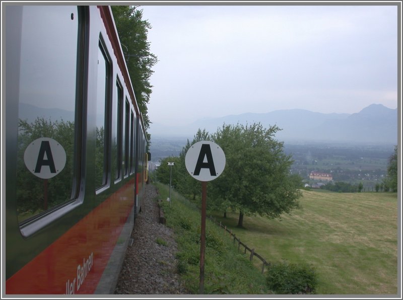 Einfahrt in den letzten Zahnstangenabschnitt vor Altsttten bei der Station Alter Zoll. (07.05.2007)