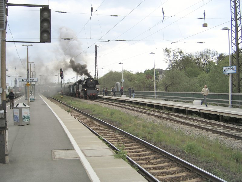 Einfahrt zum Bahnsteig 7A, Erfurt Hbf