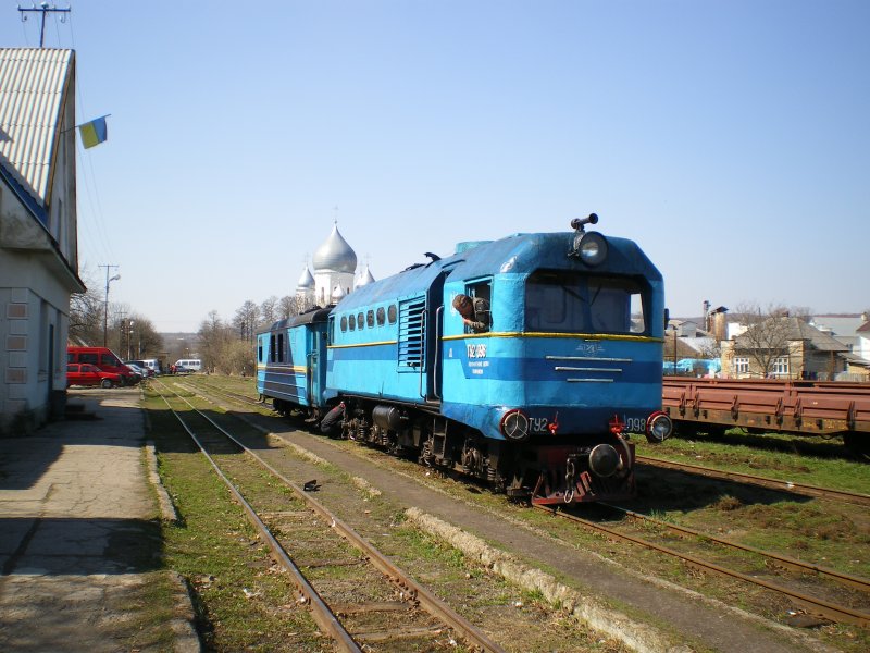 Eingefahrener Personenzug in Irschawa am 2.4.09 (Zugnummer 6604)