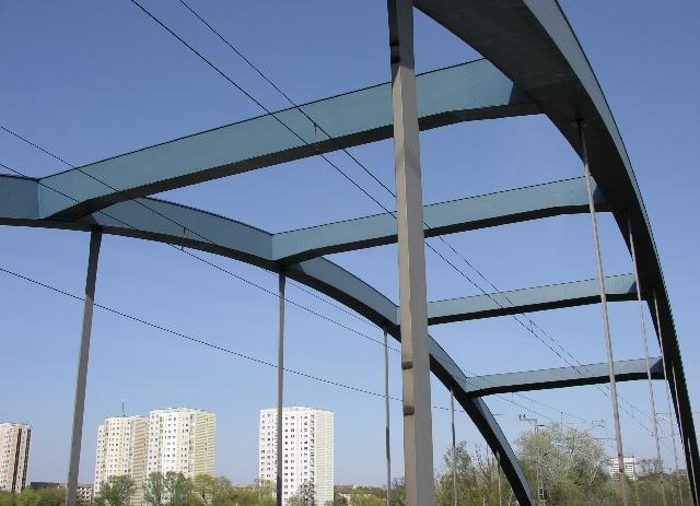 Eisenbahnbr�cke �ber die Neust�dter Bucht in Potsdam im April 2005.