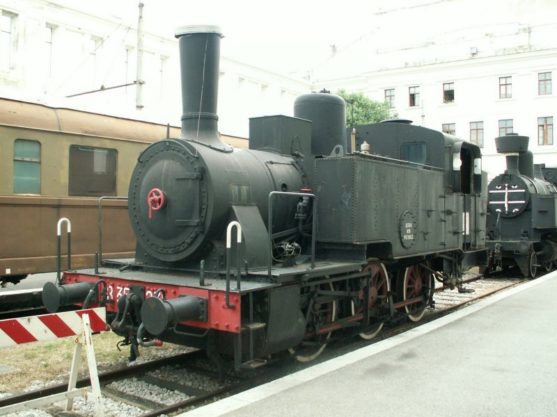 Eisenbahnmuseum Campo Marzio,FS Dampflok 835.231 (Napoli 1911)Triest 04.06.08