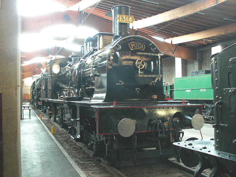 Eisenbahnmuseum Mulhouse/F. Dampflok  Ten Wheel  Nr.1314 (Bahnnetz MIDI) Mulhouse,16.08.05