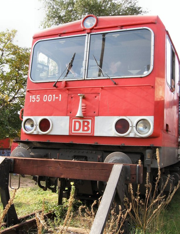 Elektrolokomotive BR 155, hier in DB-Beschriftung im Bw Schneweide 2007