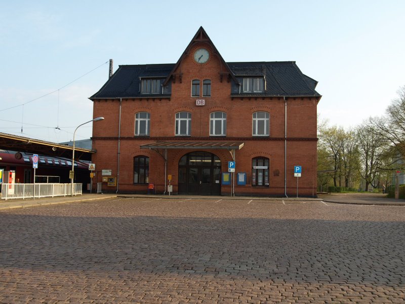 Empfangsgebude des Bahnhofs Mittweida/Sachsen