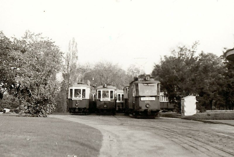 Endstation am Sdbahnhof fr die Linien D und 13 - Irgendwann in 1960.  Foto : J.J.  Barbieux.