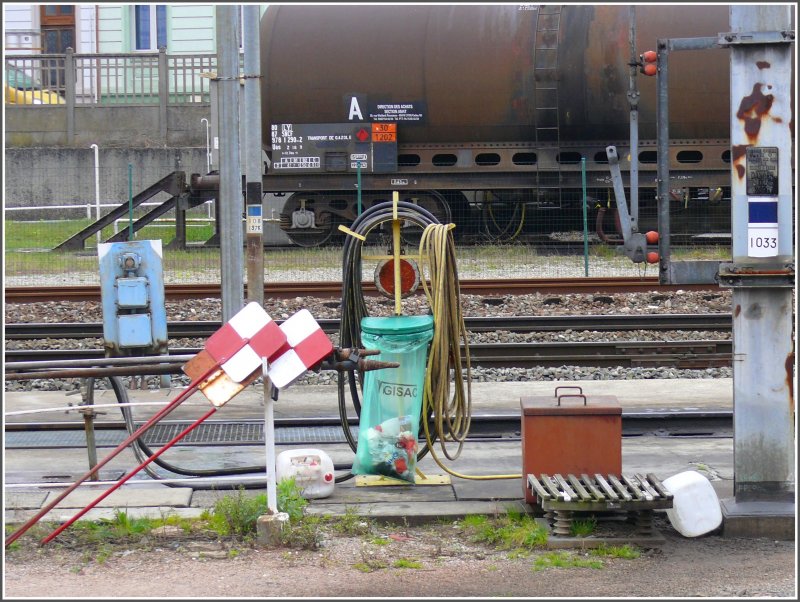Entsorgungs- , Reinigungs- und Tankstellenplatz fr Dieselloks in Mulhouse. (08.04.2008)