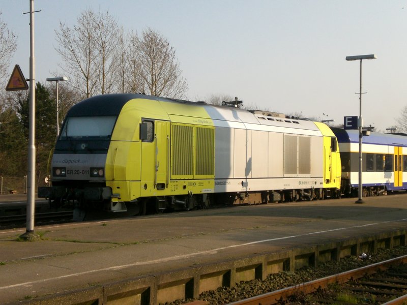 ER 20-011, im Einsatz fr die NOB, am 31.03.2007 in Niebll.