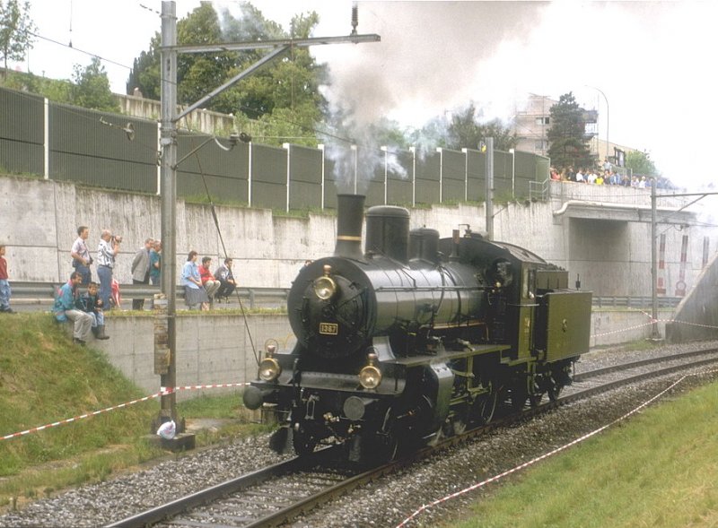 Erinnerungen an Lausanne 1997.Hier die Dampflok B 3/4 Nr.1367
(SLM 1916) an der Parade (Archiv P.Walter)