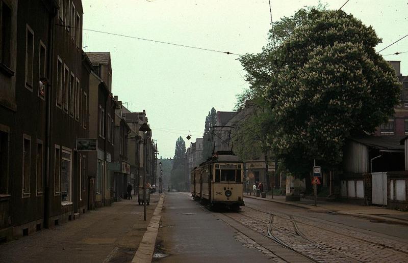 Es war einmal; Die 900 mm Schmalspurstrassenbahn in Chemnitz. Mai 1981. 