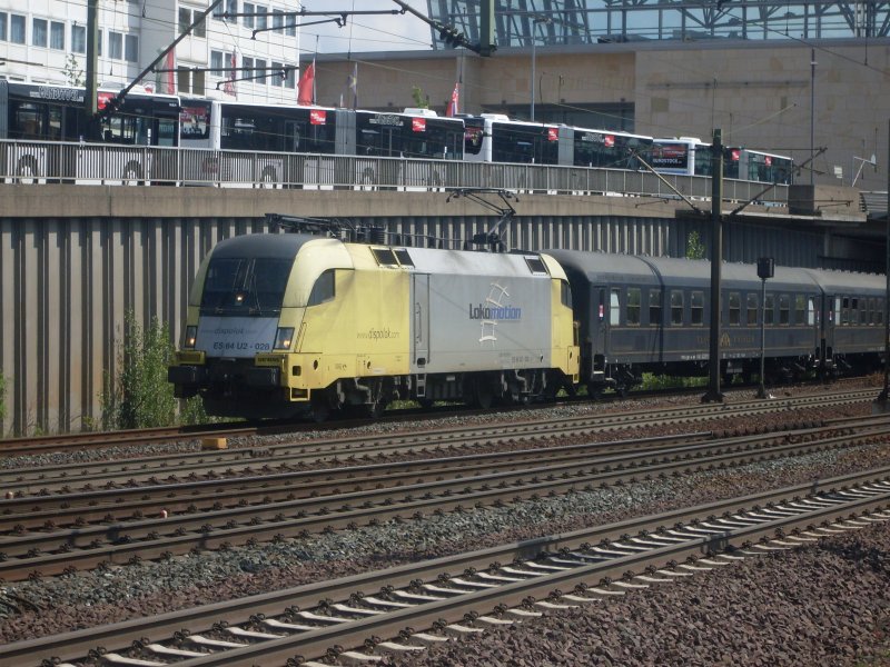ES64 U2-028 Lokomotion mit DPE 37993 aus Schorndorf in Hannover Messe/Laatzen

