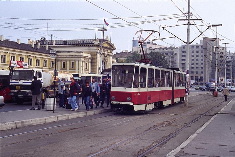 ET 313 (KT4Ju) auf Linie 12 am alten Bf Beograd