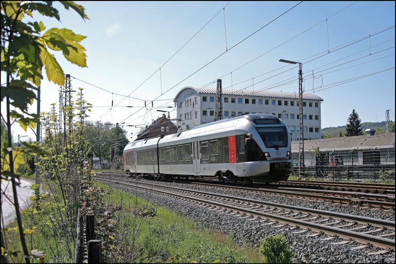 ET22005 verl�sst mit ca. 10 Minuten Versp�tung als ABR99682, (RE16  Ruhr-Sieg-Express ), Letmathe Richtung Iserlohn. (08.05.2008)
