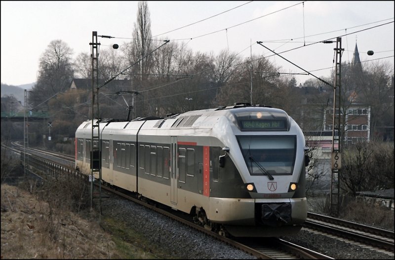 ET23009  KREIS SIEGEN-WITTGENSTEIN  ist als ABR33817 (RB40  Ruhr-Lenne-Bahn  auf dem Rckweg nach Hagen Hbf. (07.03.2009)
