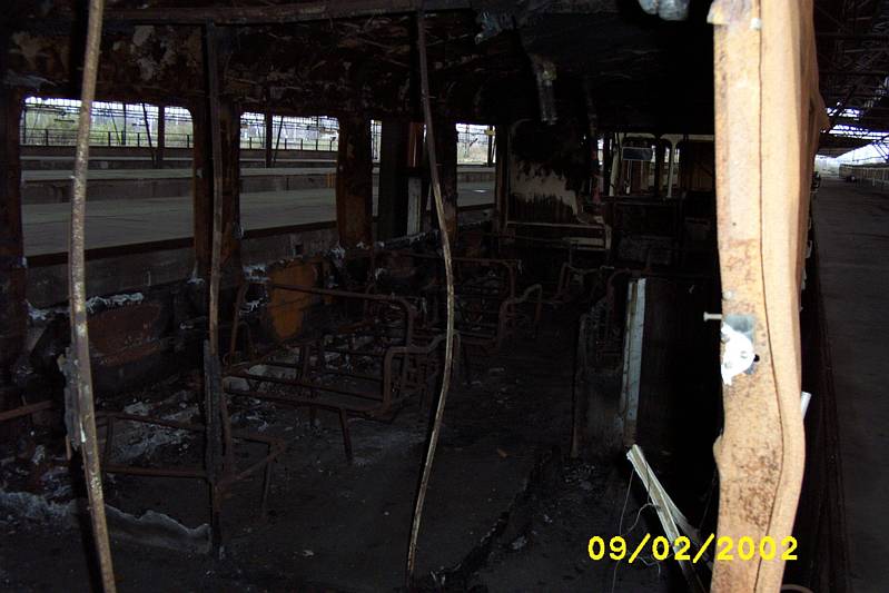ETA 515 am 10.02.2002 in Wanne Eickel abgestellt und ausgebrannt