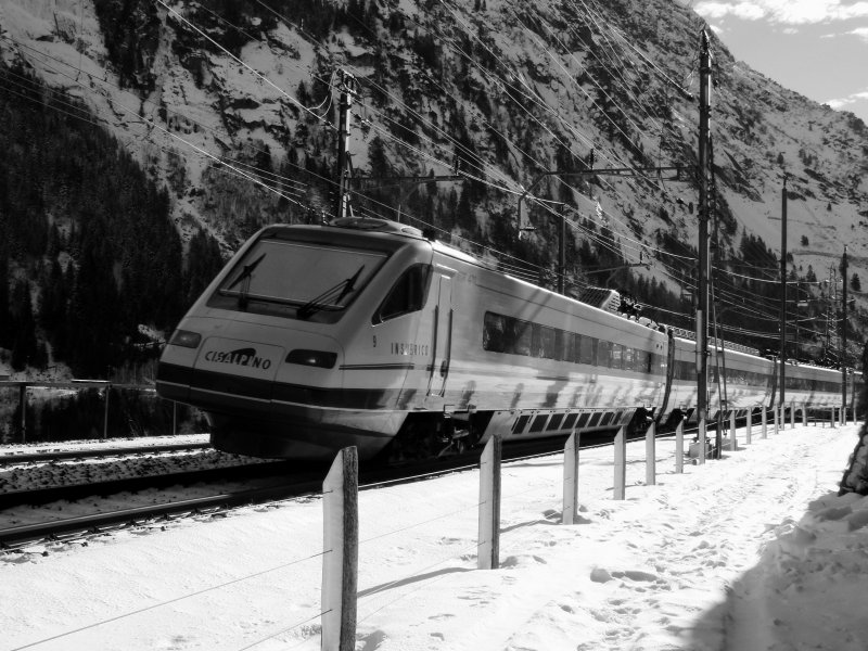 ETR 470 nach Zrich unterhalb Gschenen am 23.01.2008