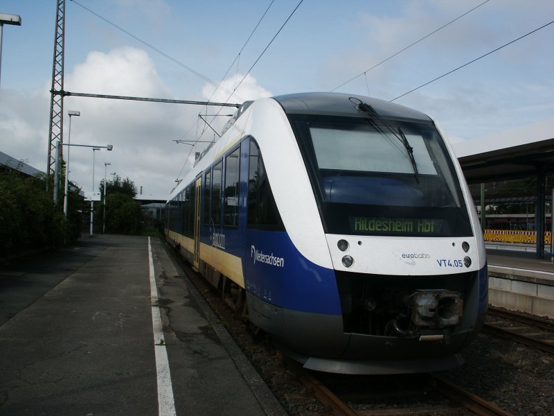 Eurobahn aus Bodenburg hat sein Ziel Hildesheim Hbf erreicht. Aufgenommen am 22.07.08