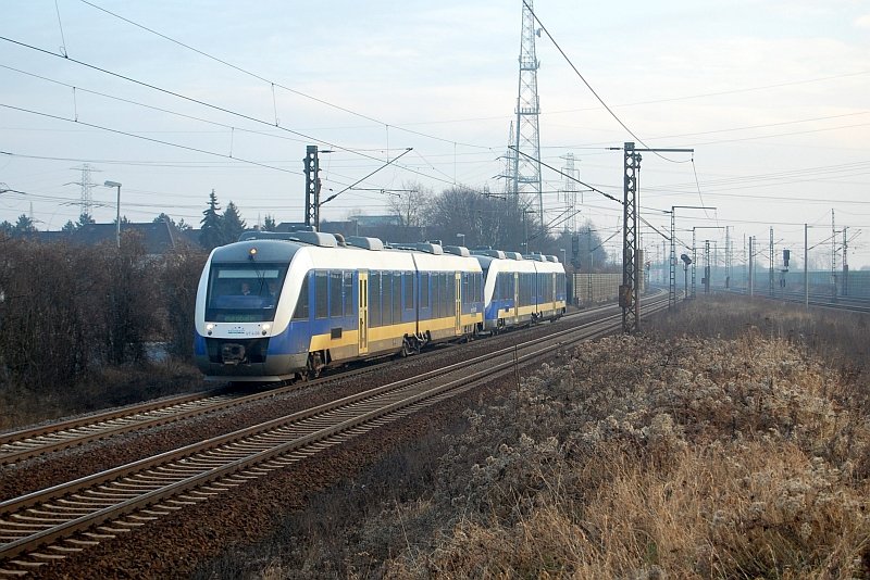 Eurobahn VT 4.06 + VT 4.08 am 17.01.2009 durch Ahlten -> Misburg