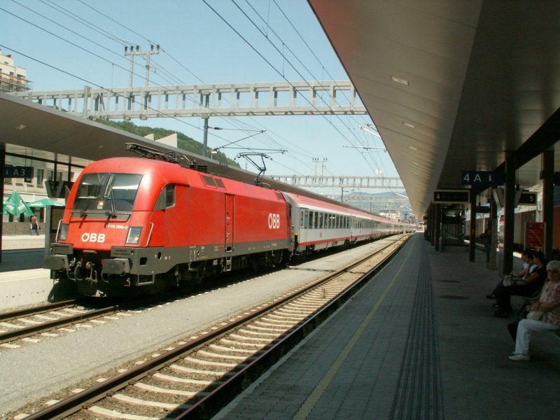 Eurocity nach Wien-Westbahnhof am 17.06.09 in Feldkirch