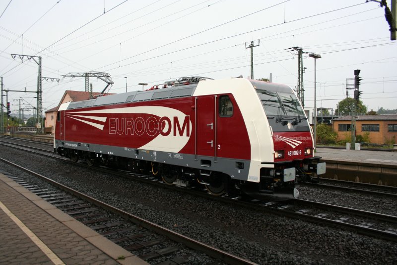 eurocom 481 002-8 am 12.9.2008 in Fulda. Dies knnte eine fr Ungarn gebaute Lok sein.