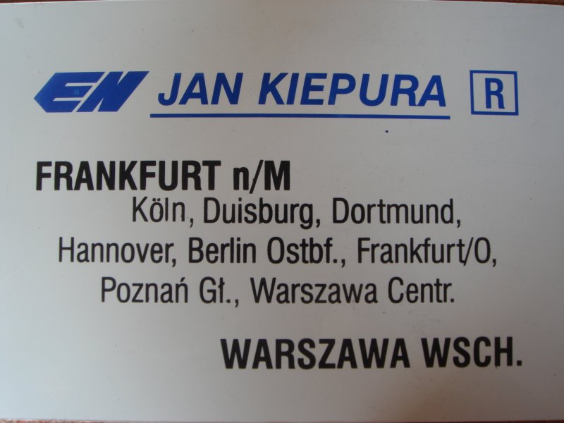 EuroNight Jan Kiepura von Frankfurt nach Warszawa Wschodnia.