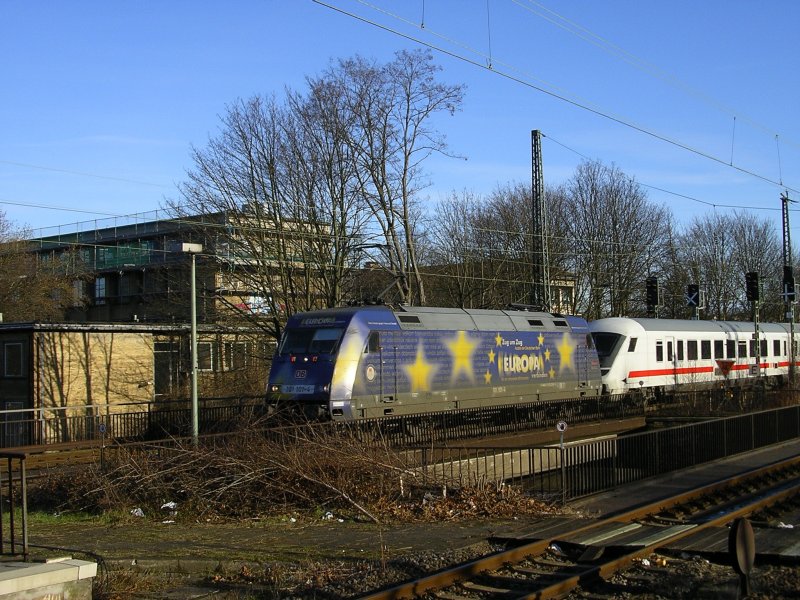  Europa  101 101-4 vor Steuerwagen des IC 2013 von Hannover nach Oberstdorf erreicht Bochum Hbf.(08.02.2008)