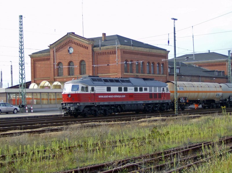 EWR 232 293-1 am 03.09.2008 im DB Bahnhof Guben