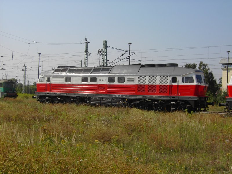 EWR 232 443-2 am 09.08.2007 im DB Bahnhof Guben