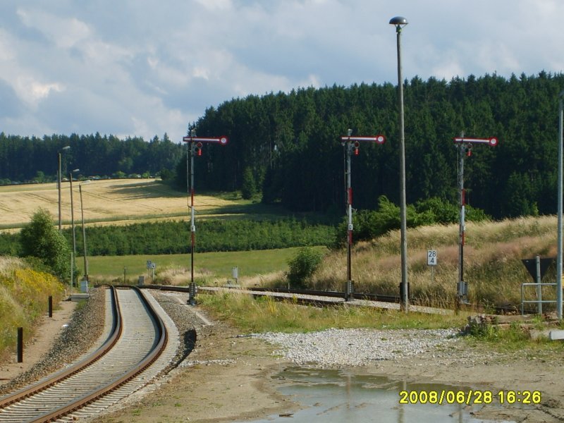 ex KBS 556: Von Bad Lobenstein bis Ebersdorf-Friesau verkehrt reger Gterverkehr zur Holzverarbeitung. Aus diesem Grund wurde auch das Anschlussgleis in Unterlemnitz (KBS 557) neu verlegt.