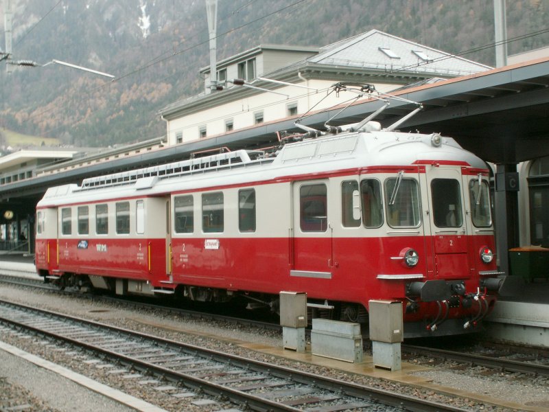 Extrafahrt des  Aargauer Pfyl  BDe 4/4 Nr.2 ex.Wohlen-Meisterschwanden Bahn,hier am 23.11.07 in Chur