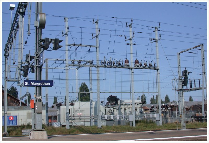 Fahrbares Unterwerk mit Stromeinspeisung in St.Margrethen. (24.09.2007)