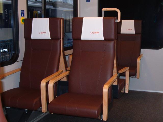 Fahrgastraum in der 1. Klasse.
Moutier der 05.03.2004