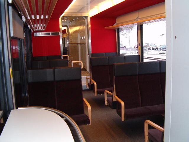 Fahrgastraum in der 2. Klasse.
Moutier der 05.03.2004