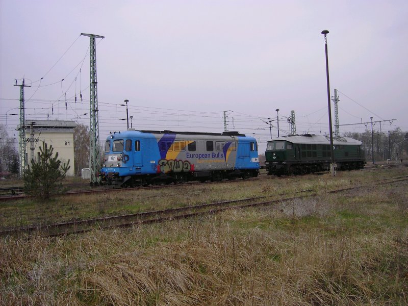 fer 60-2416-0 am 09.04.2008 im DB Bahnhof Guben