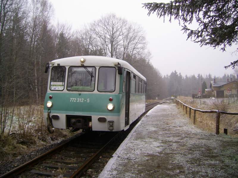 Ferkeltaxe 772 312-5 am 10.02.07 am Hp Zellwald.