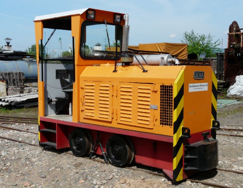 FFM - Diesellokomotive Nr. D 4, DIEMA DFL 60/1.2 im Betriebsareal der FFM am 04.05.2008