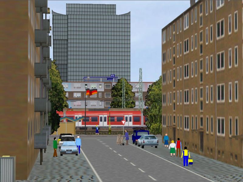 Fiktive Bahnhofsatmosphre einer Anlage mit den Dimensionen 4x4 km. Wer die Anlage haben mchte, bitte E-Mail an jensk67@web.de