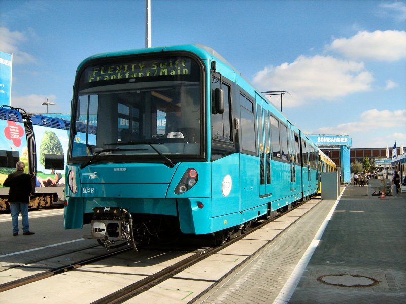 FLEXITY f�r Frankfurt am main am 27. 9. 2008 auf der Innotrans Berlin