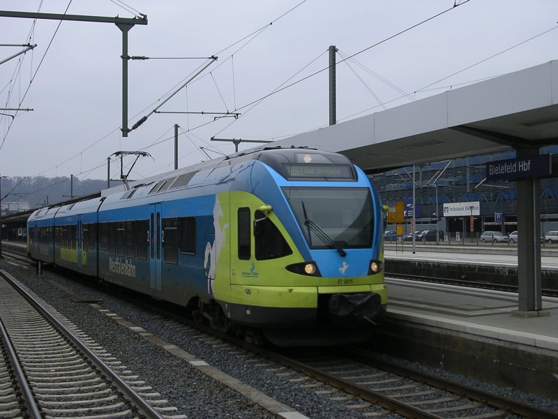 Flirt der Westfalenbahn , RB61,in Bielefeld Hbf.(20.04.2008)