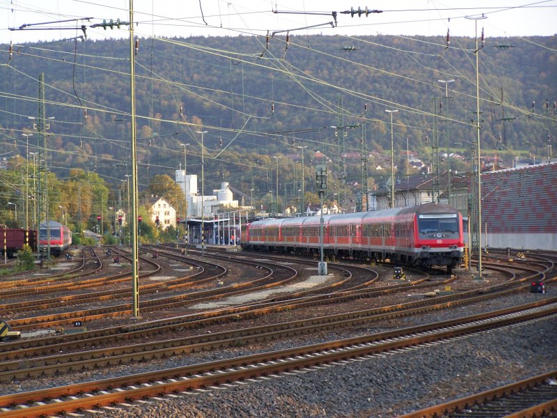 Friedliche Abendstimmung im Bahnhof Aalen. Aufgenommen am 14.September 2007 im Gleisvorfeld des Bahnhofes Aalen.