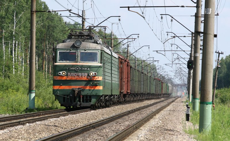 Fright E-lok VL10U, Kazan line Moscow region, 19.07.2009