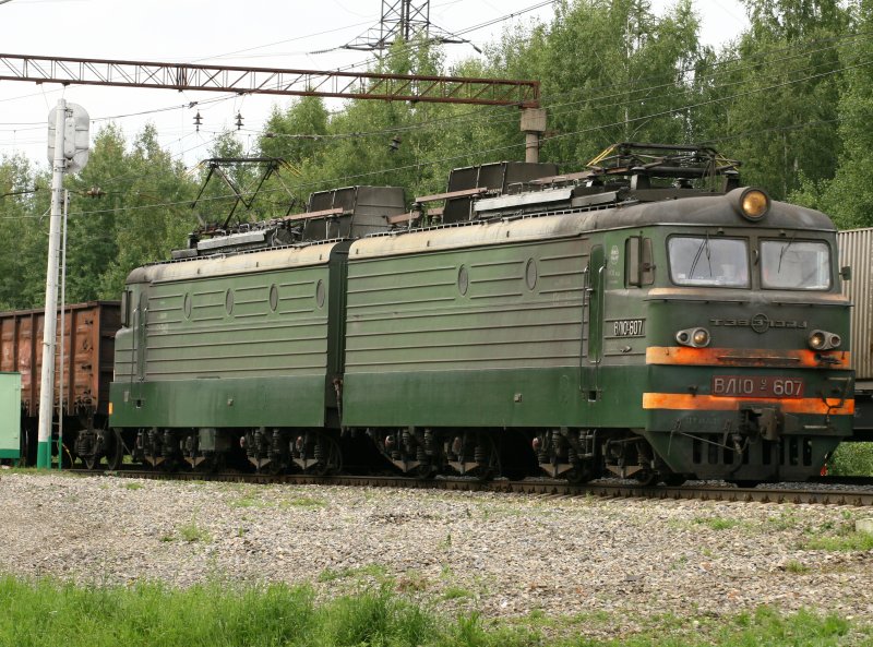 Fright E-lok VL10U, Kazan line Moscow region, 29.07.2009