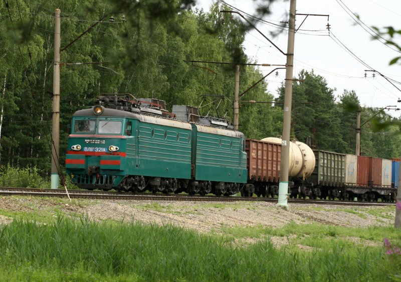 Fright E-lok VL11M, Kazan line Moscow region, 29.07.2009